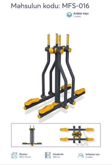 Dəbilqələr: Açıq hava fitnes avadanlıqları – sarı/qrafit rəng palitrası, metal lalafo.az -da — 16 Dəbilqələr: Açıq hava fitnes avadanlıqları – sarı/qrafit rəng palitrası, metal — 16