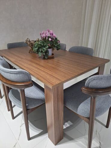 Mətbəx üçün, İşlənmiş, Açılan, Dördbucaq masa, 6 stul lalafo.az -da Mətbəx üçün, İşlənmiş, Açılan, Dördbucaq masa, 6 stul