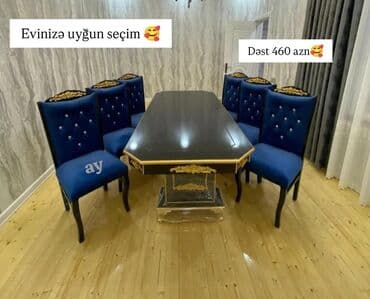 Qonaq otağı üçün, Yeni, Açılmayan, Dördbucaq masa, 6 stul lalafo.az -da Qonaq otağı üçün, Yeni, Açılmayan, Dördbucaq masa, 6 stul