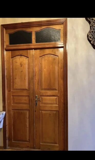 İkili taxta otaq qapısı - Material: massiv ağac (təbii teksturalı) lalafo.az -da İkili taxta otaq qapısı - Material: massiv ağac (təbii teksturalı)