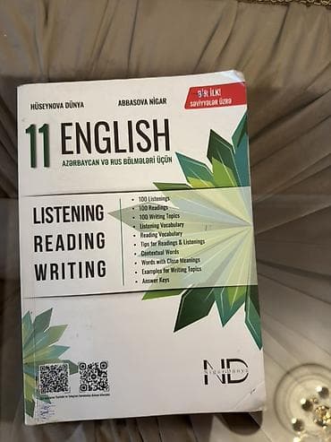 Məhsul: “11 English – Listening, Reading, Writing” hazırlıq kitabı lalafo.az -da Məhsul: “11 English – Listening, Reading, Writing” hazırlıq kitabı