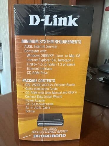 Satılır:İnternet istifadəsi üçün D-Link DSL-2500U,ADSL2+ tipli yeni lalafo.az -da — 2 Satılır:İnternet istifadəsi üçün D-Link DSL-2500U,ADSL2+ tipli yeni — 2