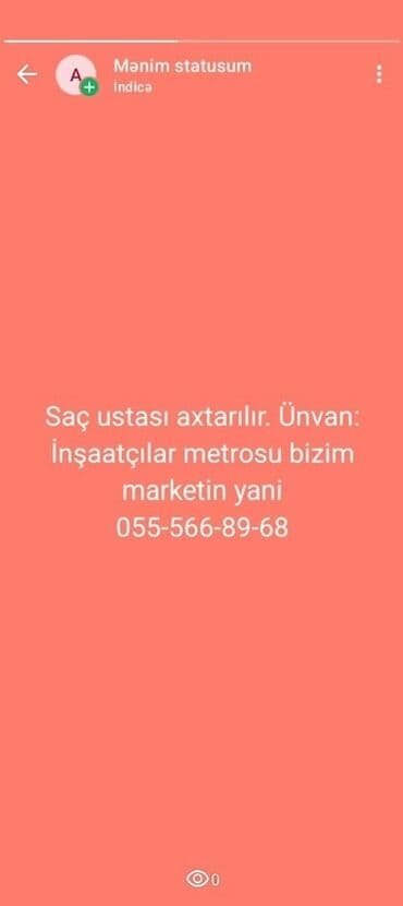 Qadın saç ustası tələb olunur, Faiz, 3-5 illik təcrübə, Alətlərin təqdim olunması lalafo.az -da Qadın saç ustası tələb olunur, Faiz, 3-5 illik təcrübə, Alətlərin təqdim olunması