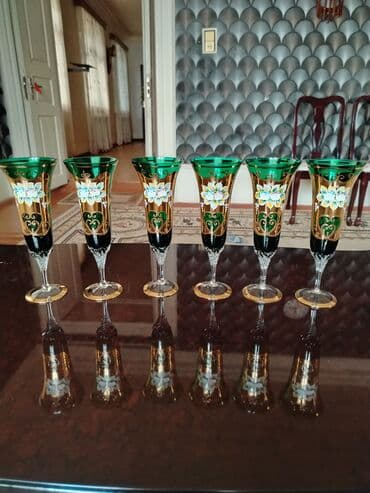 Qədəhlər, rəng - Yaşıl, Şüşə, 6 ədədli dəst lalafo.az -da Qədəhlər, rəng - Yaşıl, Şüşə, 6 ədədli dəst