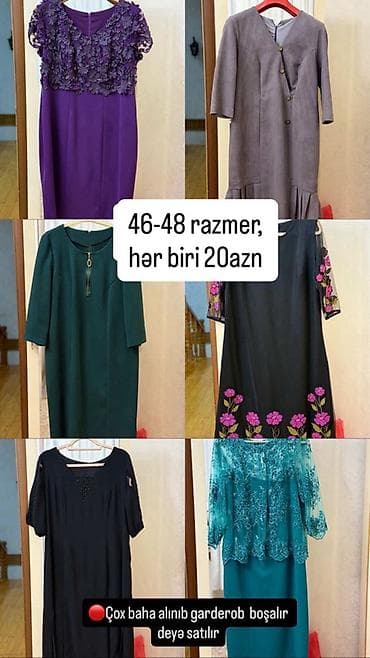 Qadın paltarları dəsti – 46-48 razmer - Model çeşidi: ziyafət və at lalafo.az Qadın paltarları dəsti – 46-48 razmer - Model çeşidi: ziyafət və