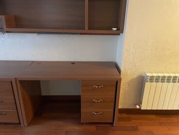 Офисные шкафы: İki sənədlik qutulu, geniş iş masası və divar rəfləri dəsti - at lalafo.az — 1 Офисные шкафы: İki sənədlik qutulu, geniş iş masası və divar rəfləri dəsti - — 1