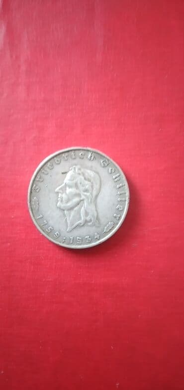 2 Reyxsmark, 1934 il, Gümüş, Vəziyyəti: Yaxşı lalafo.az -da 2 Reyxsmark, 1934 il, Gümüş, Vəziyyəti: Yaxşı