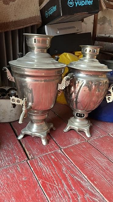 Məhsul: Metal samovarlar (2 ədəd - Klassik dizaynlı, cilalı metal lalafo.az -da Məhsul: Metal samovarlar (2 ədəd - Klassik dizaynlı, cilalı metal