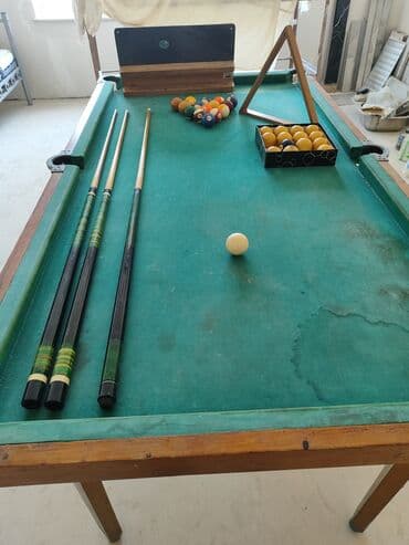 Bilyard masası və aksesuar dəsti - Klassik taxta karkaslı bilyard lalafo.az -da Bilyard masası və aksesuar dəsti - Klassik taxta karkaslı bilyard