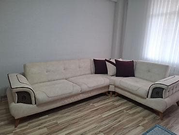 L formalı künc divan dəsti - Rəng: krem-bej, bənövşəyi dekor lalafo.az -da L formalı künc divan dəsti - Rəng: krem-bej, bənövşəyi dekor