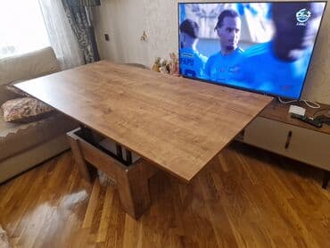 Qonaq masası, İşlənmiş, Transformer, Laminat, Kvadrat masa lalafo.az -da Qonaq masası, İşlənmiş, Transformer, Laminat, Kvadrat masa