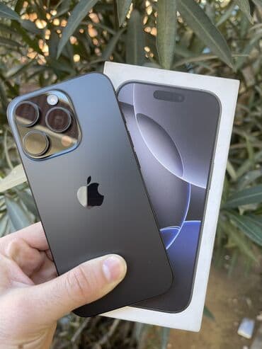 IPhone 16 Pro, 128 GB, Black Titanium, Zəmanət, Barmaq izi, Face ID lalafo.az -da IPhone 16 Pro, 128 GB, Black Titanium, Zəmanət, Barmaq izi, Face ID