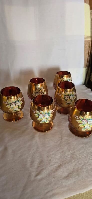 Qədəhlər, rəng - Qızılı, Şüşə, 6 ədədli dəst lalafo.az -da Qədəhlər, rəng - Qızılı, Şüşə, 6 ədədli dəst