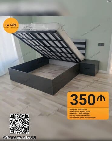 Açılan-bazalı yataq dəsti - Ölçülər: 160x200 sm - Mexanizm: açılan lalafo.az -da Açılan-bazalı yataq dəsti - Ölçülər: 160x200 sm - Mexanizm: açılan