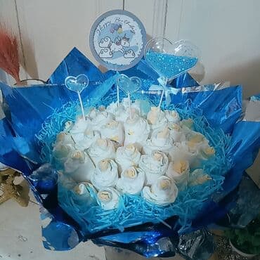 Mavi temalı “Happy Birthday” dekorlu bükülmüş uşaq bezlərindən lalafo.az -da Mavi temalı “Happy Birthday” dekorlu bükülmüş uşaq bezlərindən