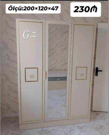 Açılan, 3 qapılı Düz dolab, Qarderob, paltar dolabı lalafo.az -da Açılan, 3 qapılı Düz dolab, Qarderob, paltar dolabı