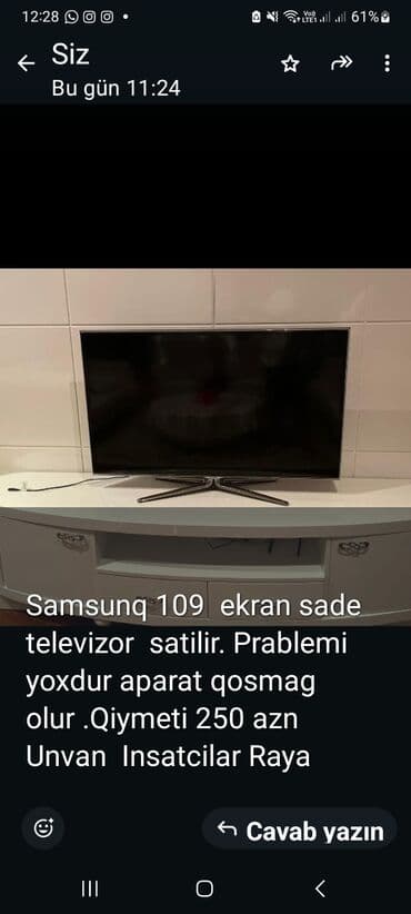 Televizor Samsung 43" lalafo.az -da Televizor Samsung 43"