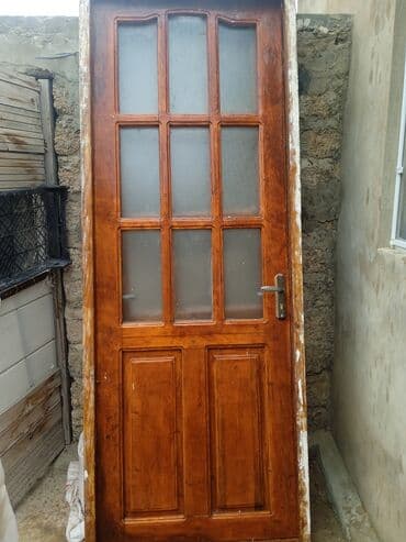 Taxta giriş/otaq qapısı - Material: təbii taxta (cilalanmış, lak lalafo.az -da Taxta giriş/otaq qapısı - Material: təbii taxta (cilalanmış, lak