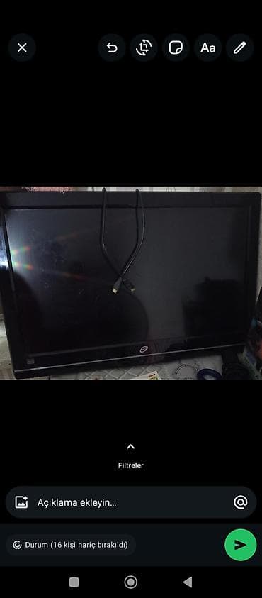 LED/LCD televizor, təxminən 32–37 düym ekran ölçüsü. Qara rəngli lalafo.az -da LED/LCD televizor, təxminən 32–37 düym ekran ölçüsü. Qara rəngli