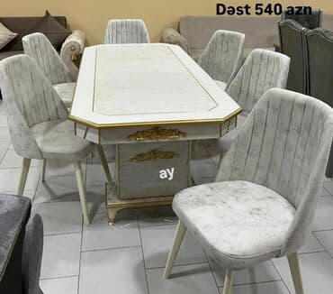 Qonaq otağı üçün, Yeni, Açılmayan, Dördbucaq masa, 6 stul lalafo.az -da Qonaq otağı üçün, Yeni, Açılmayan, Dördbucaq masa, 6 stul