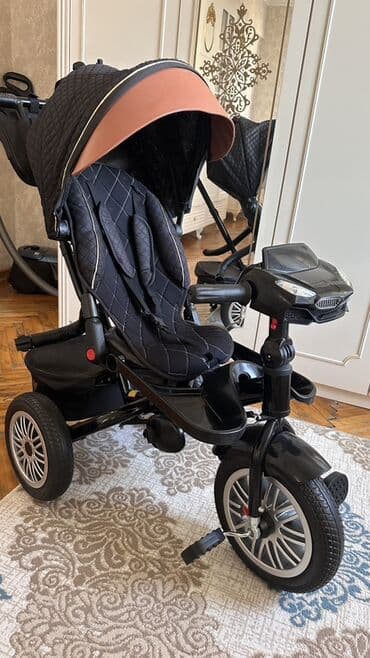 Uşaq üçtəkərli velosiped-araba (transformer) - Rəng: qara, kapotda lalafo.az -da Uşaq üçtəkərli velosiped-araba (transformer) - Rəng: qara, kapotda