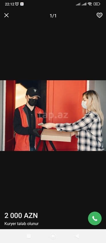 Salam.piyada kuryer işi axtarıram işləmişəm təcrübəm var şəhərində lalafo.az -da Salam.piyada kuryer işi axtarıram işləmişəm təcrübəm var şəhərində