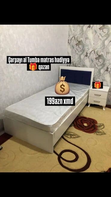 Yeni, Təknəfərlik çarpayı, Matras ilə lalafo.az -da Yeni, Təknəfərlik çarpayı, Matras ilə