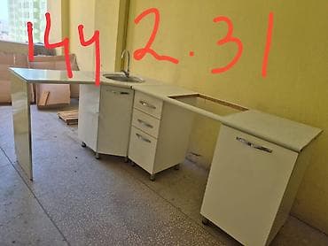 Mətbəx mebel dəsti – ağ rəngdə, kompakt düzülüş. Tərkibi: - Aşağı lalafo.az -da Mətbəx mebel dəsti – ağ rəngdə, kompakt düzülüş. Tərkibi: - Aşağı