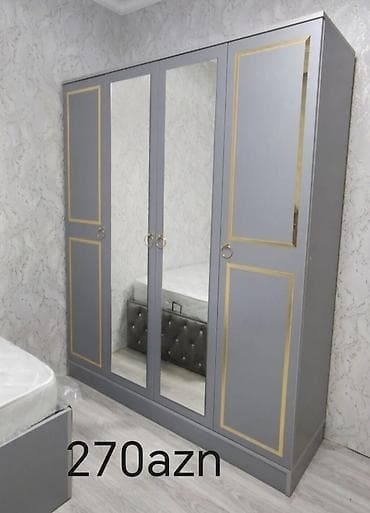 Yeni, 4 qapılı, Güzgülü, Boz, Açılan, Düz dolab lalafo.az -da Yeni, 4 qapılı, Güzgülü, Boz, Açılan, Düz dolab