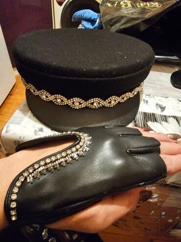 Qara rəngli zərli aksessuar dəsti - Qısa barmaqlı əlcək: qara lalafo.az -da Qara rəngli zərli aksessuar dəsti - Qısa barmaqlı əlcək: qara