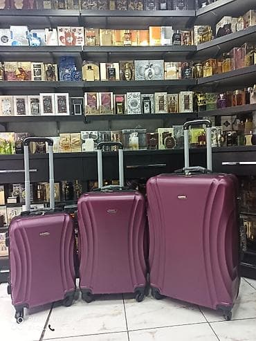 3’lük sərt korpuslu çamadan dəsti - Rəng: tünd bənövşəyi (mat) - lalafo.az -da 3’lük sərt korpuslu çamadan dəsti - Rəng: tünd bənövşəyi (mat) -