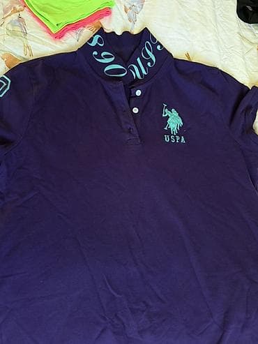 Мужское поло, U.S. Polo Assn, XL, цвет - Фиолетовый at lalafo.az Мужское поло, U.S. Polo Assn, XL, цвет - Фиолетовый