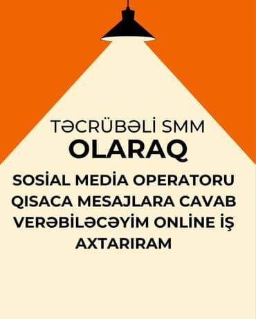 Təcrübəli SMM olaraq sosial media operatoru işi axtarıram. Instagram lalafo.az -da Təcrübəli SMM olaraq sosial media operatoru işi axtarıram. Instagram
