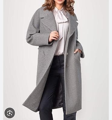 Qadınlar üçün oversize boz rəngdə palto - Kəsim: klassik düz siluet lalafo.az -da Qadınlar üçün oversize boz rəngdə palto - Kəsim: klassik düz siluet