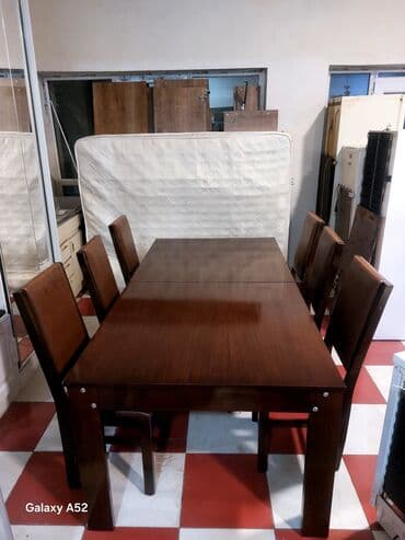 Информатика: Для гостиной, Б/у, Раскладной, Прямоугольный стол, 6 стульев at lalafo.az — 2 Информатика: Для гостиной, Б/у, Раскладной, Прямоугольный стол, 6 стульев — 2