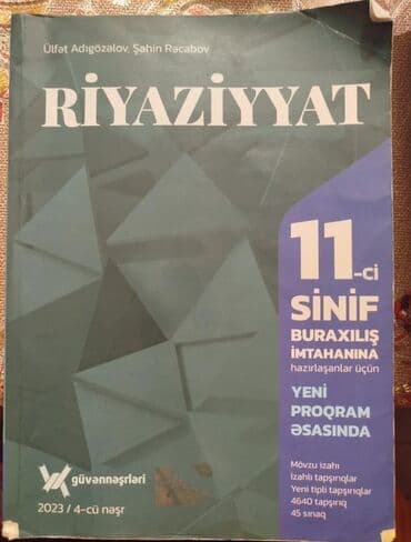 Riyaziyyat 11-ci sinif, 2023 il lalafo.az -da Riyaziyyat 11-ci sinif, 2023 il