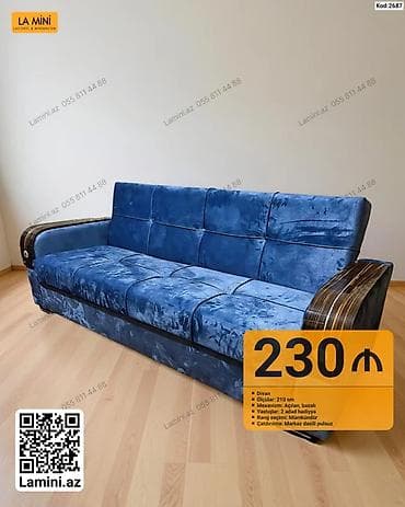Məhsul: Divan (Kod: 2687) - Ölçü: 210 sm - Mexanizm: Açılan, bazalı - at lalafo.az Məhsul: Divan (Kod: 2687) - Ölçü: 210 sm - Mexanizm: Açılan, bazalı -
