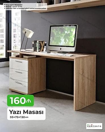 Düz masa, Stulsuz, Polkasız, Siyirməli, Teksturalı laminat lalafo.az -da Düz masa, Stulsuz, Polkasız, Siyirməli, Teksturalı laminat