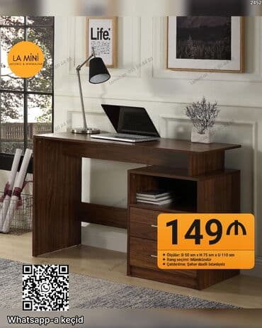 Гостиные столы на заказ: Прямой стол, Без стула, С полками, С выдвижными ящиками, Ламинат текстурный at lalafo.az — 1 Гостиные столы на заказ: Прямой стол, Без стула, С полками, С выдвижными ящиками, Ламинат текстурный — 1