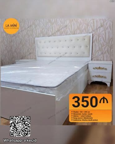 İkinəfərlik çarpayı, Bazalı, Matras ilə, Siyirməsiz lalafo.az -da İkinəfərlik çarpayı, Bazalı, Matras ilə, Siyirməsiz