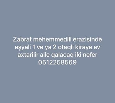 Zabrat, Məhəmmədi̇li ərazisində mebellı 1 və ya 2 otaqlı kirayə ev lalafo.az -da Zabrat, Məhəmmədi̇li ərazisində mebellı 1 və ya 2 otaqlı kirayə ev