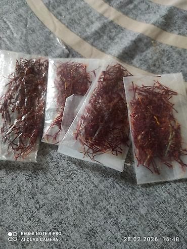 Safran sapları – paketlənmiş - Məhsul: Safran (Crocus sativus) lalafo.az -da Safran sapları – paketlənmiş - Məhsul: Safran (Crocus sativus)