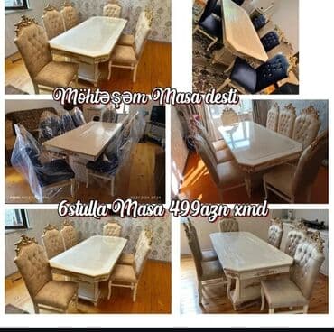 Qonaq otağı üçün, Yeni, Açılmayan, Dördbucaq masa, 6 stul lalafo.az -da Qonaq otağı üçün, Yeni, Açılmayan, Dördbucaq masa, 6 stul
