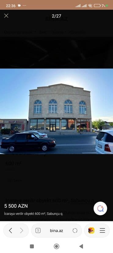 İcarəyə obyekt – 600 m², Sabunçu q. - İki mərtəbəli, fasadı daş üzlü lalafo.az -da İcarəyə obyekt – 600 m², Sabunçu q. - İki mərtəbəli, fasadı daş üzlü