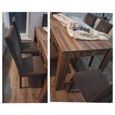 Qonaq otağı üçün, İşlənmiş, Açılan, Kvadrat masa, 6 stul lalafo.az -da Qonaq otağı üçün, İşlənmiş, Açılan, Kvadrat masa, 6 stul