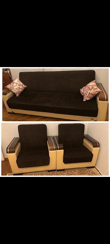 İşlənmiş, Divan, 2 kreslo, Bazalı, Açılan lalafo.az -da İşlənmiş, Divan, 2 kreslo, Bazalı, Açılan