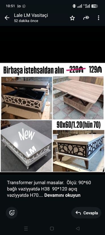 Transformer jurnal masalar. Ölçü: 90*60 bağlı vəziyyətdə H38 90*120 lalafo.az -da Transformer jurnal masalar. Ölçü: 90*60 bağlı vəziyyətdə H38 90*120