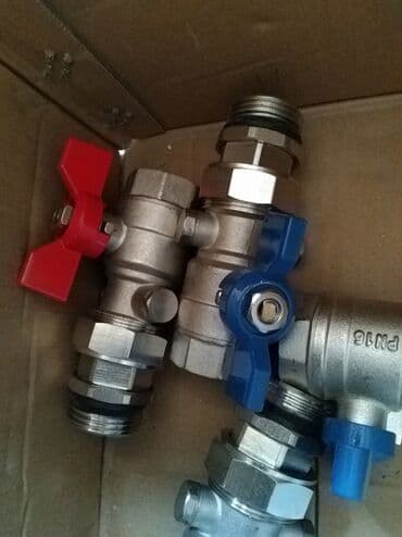su kran: Metal korpuslu kəpənək qulplu su kranları (valflar) və birləşdirici lalafo.az -da — 2 su kran: Metal korpuslu kəpənək qulplu su kranları (valflar) və birləşdirici — 2