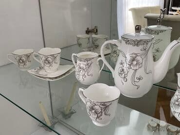 Çay dəsti, rəng - Ağ, Xrustal, 5 nəfərlik, Çexiya lalafo.az -da Çay dəsti, rəng - Ağ, Xrustal, 5 nəfərlik, Çexiya