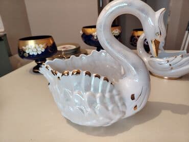 Zərif “Qu quşu” formasında 2 ədəd dekorativ porselen qab dəsti lalafo.az -da Zərif “Qu quşu” formasında 2 ədəd dekorativ porselen qab dəsti